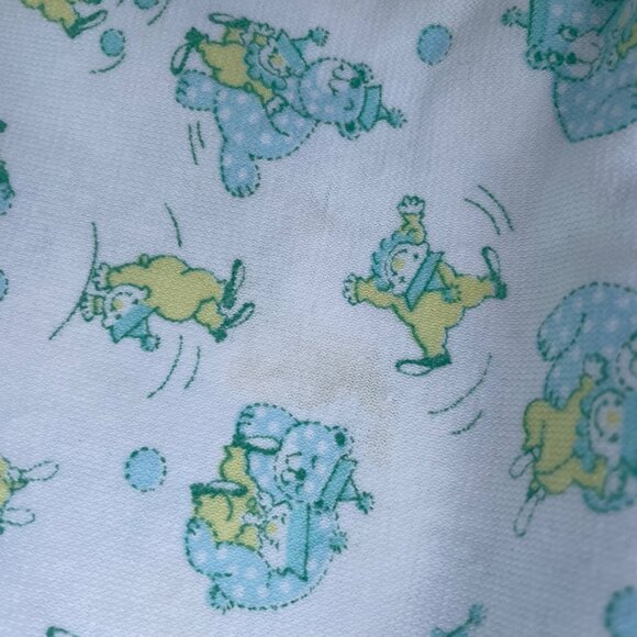 Vintage 90s Carters Circus Zip Front Clown Footie Pajamas and Receiving Blanket - Picture 8 of 8